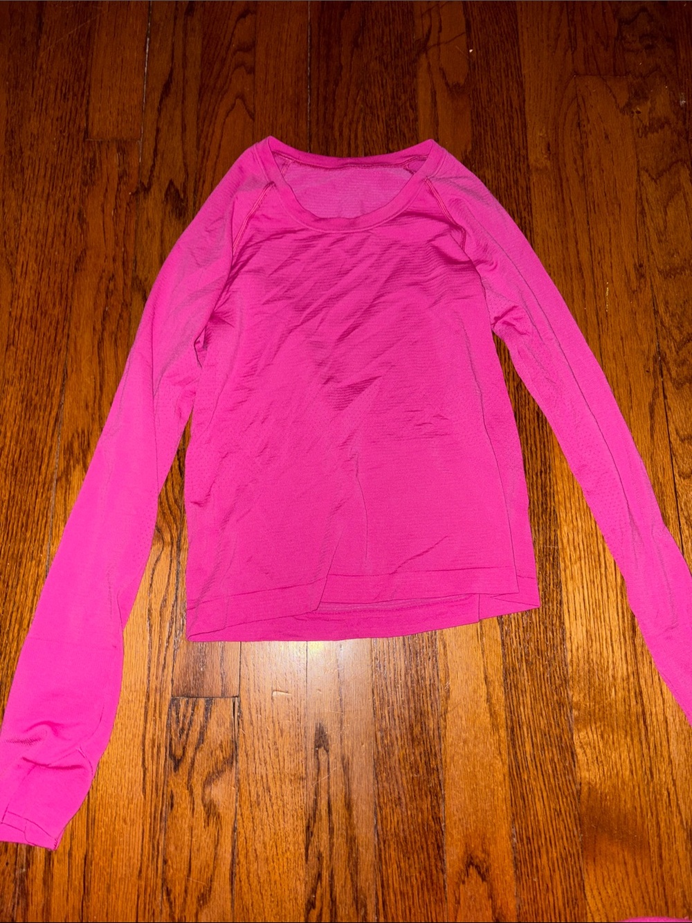 lululemon athletica Bright Hot Pink Long Sleeve Tee